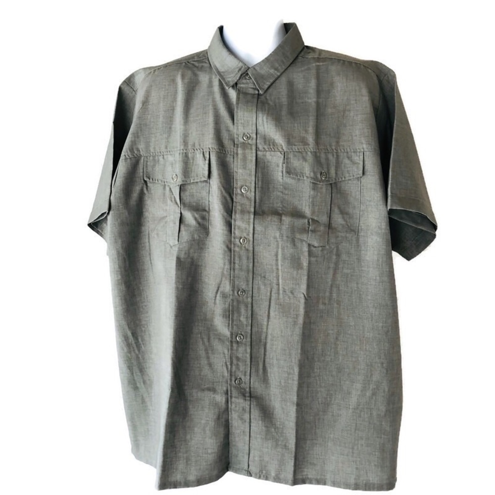 Haband Mens Size XL Button Down Short Sleeve Shirt